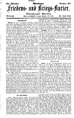 Nürnberger Friedens- und Kriegs-Kurier Mittwoch 30. Juli 1856