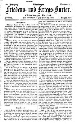 Nürnberger Friedens- und Kriegs-Kurier Sonntag 3. August 1856