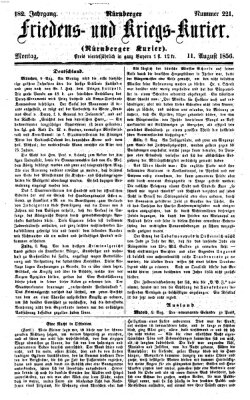 Nürnberger Friedens- und Kriegs-Kurier Montag 11. August 1856