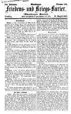 Nürnberger Friedens- und Kriegs-Kurier Dienstag 12. August 1856