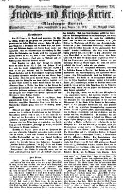 Nürnberger Friedens- und Kriegs-Kurier Samstag 16. August 1856