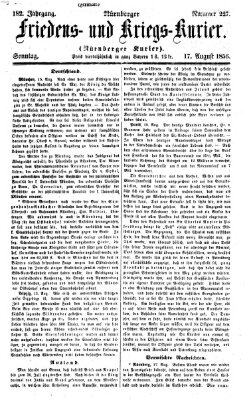 Nürnberger Friedens- und Kriegs-Kurier Sonntag 17. August 1856