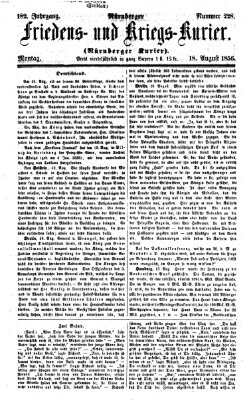 Nürnberger Friedens- und Kriegs-Kurier Montag 18. August 1856