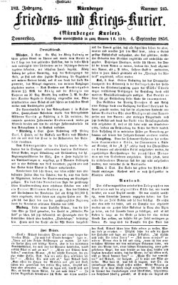 Nürnberger Friedens- und Kriegs-Kurier Donnerstag 4. September 1856