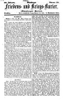 Nürnberger Friedens- und Kriegs-Kurier Dienstag 9. September 1856