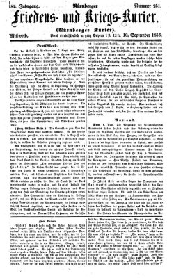 Nürnberger Friedens- und Kriegs-Kurier Mittwoch 10. September 1856