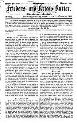 Nürnberger Friedens- und Kriegs-Kurier Montag 22. September 1856