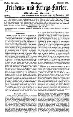 Nürnberger Friedens- und Kriegs-Kurier Freitag 26. September 1856