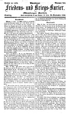 Nürnberger Friedens- und Kriegs-Kurier Sonntag 28. September 1856