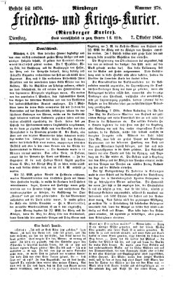 Nürnberger Friedens- und Kriegs-Kurier Dienstag 7. Oktober 1856