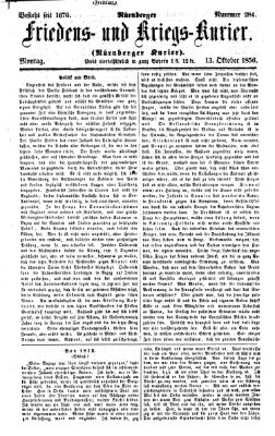 Nürnberger Friedens- und Kriegs-Kurier Montag 13. Oktober 1856