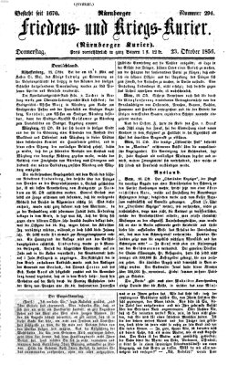 Nürnberger Friedens- und Kriegs-Kurier Donnerstag 23. Oktober 1856