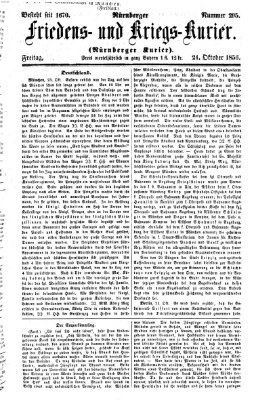 Nürnberger Friedens- und Kriegs-Kurier Freitag 24. Oktober 1856