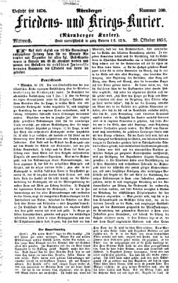 Nürnberger Friedens- und Kriegs-Kurier Mittwoch 29. Oktober 1856