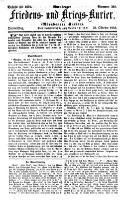 Nürnberger Friedens- und Kriegs-Kurier Donnerstag 30. Oktober 1856