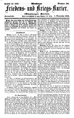 Nürnberger Friedens- und Kriegs-Kurier Samstag 1. November 1856