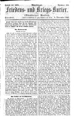 Nürnberger Friedens- und Kriegs-Kurier Samstag 8. November 1856