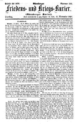 Nürnberger Friedens- und Kriegs-Kurier Dienstag 11. November 1856