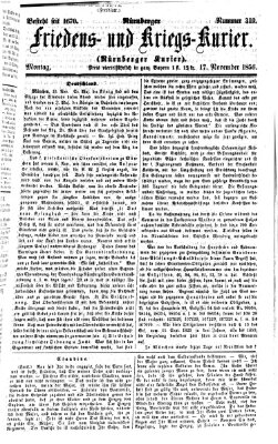 Nürnberger Friedens- und Kriegs-Kurier Montag 17. November 1856