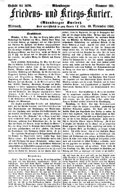 Nürnberger Friedens- und Kriegs-Kurier Mittwoch 19. November 1856