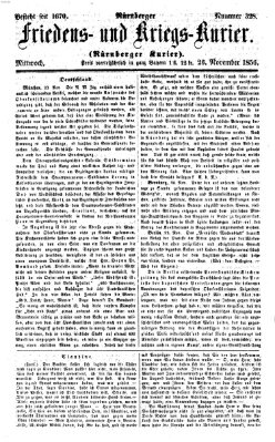 Nürnberger Friedens- und Kriegs-Kurier Mittwoch 26. November 1856