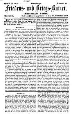 Nürnberger Friedens- und Kriegs-Kurier Samstag 29. November 1856