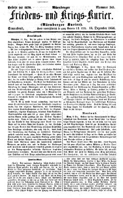 Nürnberger Friedens- und Kriegs-Kurier Samstag 13. Dezember 1856