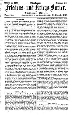 Nürnberger Friedens- und Kriegs-Kurier Donnerstag 18. Dezember 1856