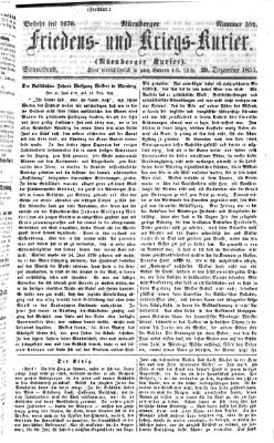 Nürnberger Friedens- und Kriegs-Kurier Samstag 20. Dezember 1856