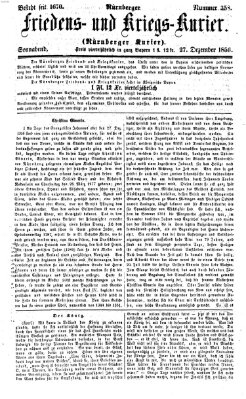 Nürnberger Friedens- und Kriegs-Kurier Samstag 27. Dezember 1856