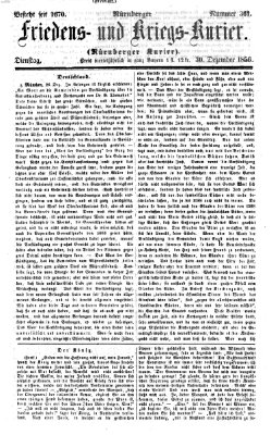 Nürnberger Friedens- und Kriegs-Kurier Dienstag 30. Dezember 1856