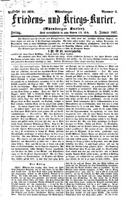 Nürnberger Friedens- und Kriegs-Kurier Freitag 2. Januar 1857