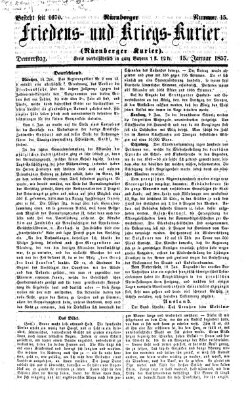 Nürnberger Friedens- und Kriegs-Kurier Donnerstag 15. Januar 1857