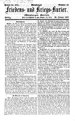 Nürnberger Friedens- und Kriegs-Kurier Freitag 30. Januar 1857