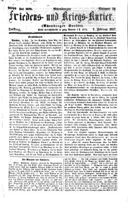 Nürnberger Friedens- und Kriegs-Kurier Dienstag 3. Februar 1857