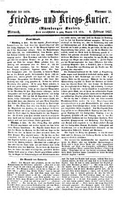 Nürnberger Friedens- und Kriegs-Kurier Mittwoch 4. Februar 1857