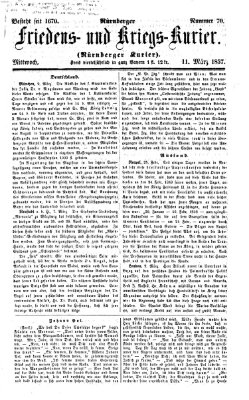 Nürnberger Friedens- und Kriegs-Kurier Mittwoch 11. März 1857