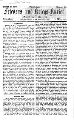 Nürnberger Friedens- und Kriegs-Kurier Donnerstag 12. März 1857