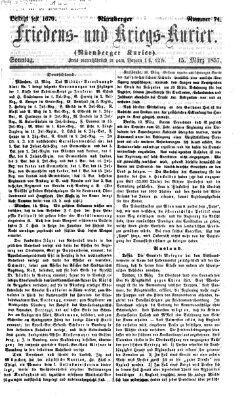 Nürnberger Friedens- und Kriegs-Kurier Sonntag 15. März 1857