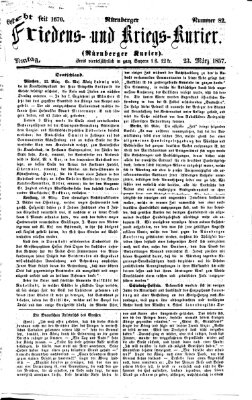 Nürnberger Friedens- und Kriegs-Kurier Montag 23. März 1857