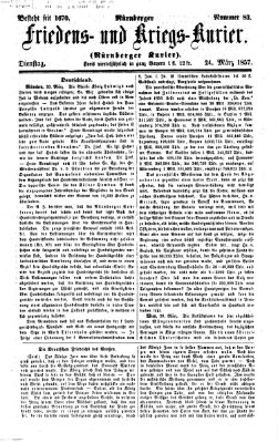 Nürnberger Friedens- und Kriegs-Kurier Dienstag 24. März 1857