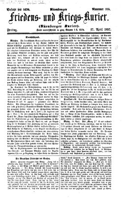 Nürnberger Friedens- und Kriegs-Kurier Freitag 17. April 1857