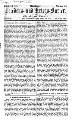 Nürnberger Friedens- und Kriegs-Kurier Mittwoch 22. April 1857