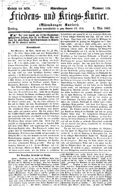 Nürnberger Friedens- und Kriegs-Kurier Freitag 1. Mai 1857