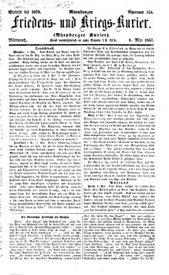 Nürnberger Friedens- und Kriegs-Kurier Mittwoch 6. Mai 1857