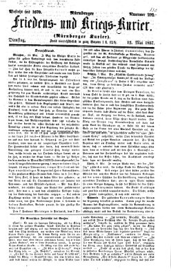 Nürnberger Friedens- und Kriegs-Kurier Dienstag 12. Mai 1857