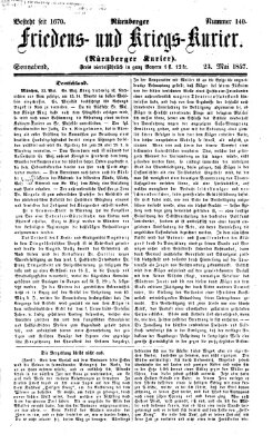 Nürnberger Friedens- und Kriegs-Kurier Samstag 23. Mai 1857