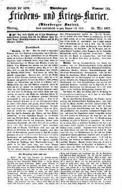 Nürnberger Friedens- und Kriegs-Kurier Montag 25. Mai 1857