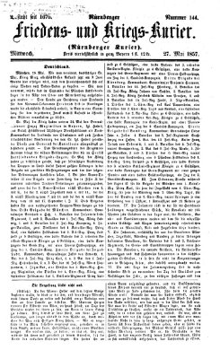 Nürnberger Friedens- und Kriegs-Kurier Mittwoch 27. Mai 1857