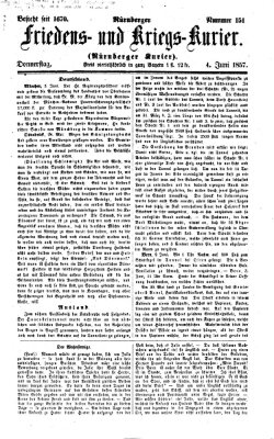 Nürnberger Friedens- und Kriegs-Kurier Donnerstag 4. Juni 1857